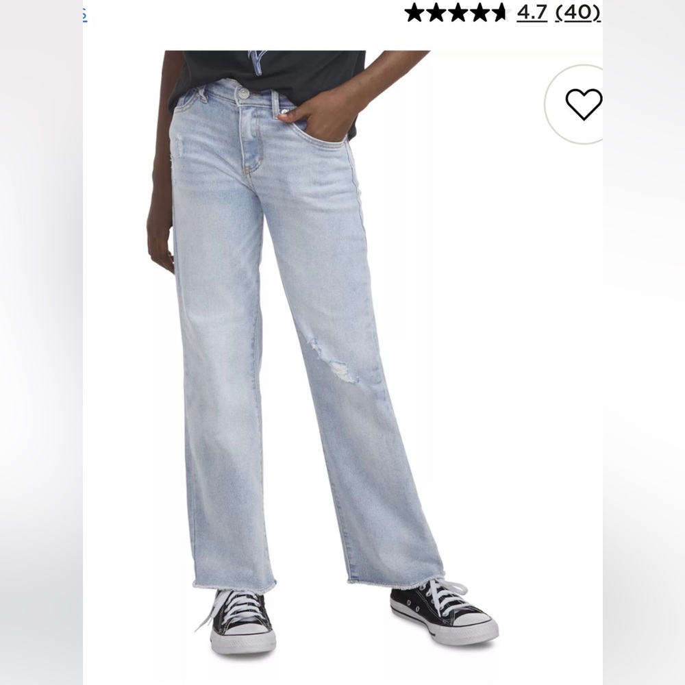 Levi's Girls 10 Reg wide leg light wash jeans